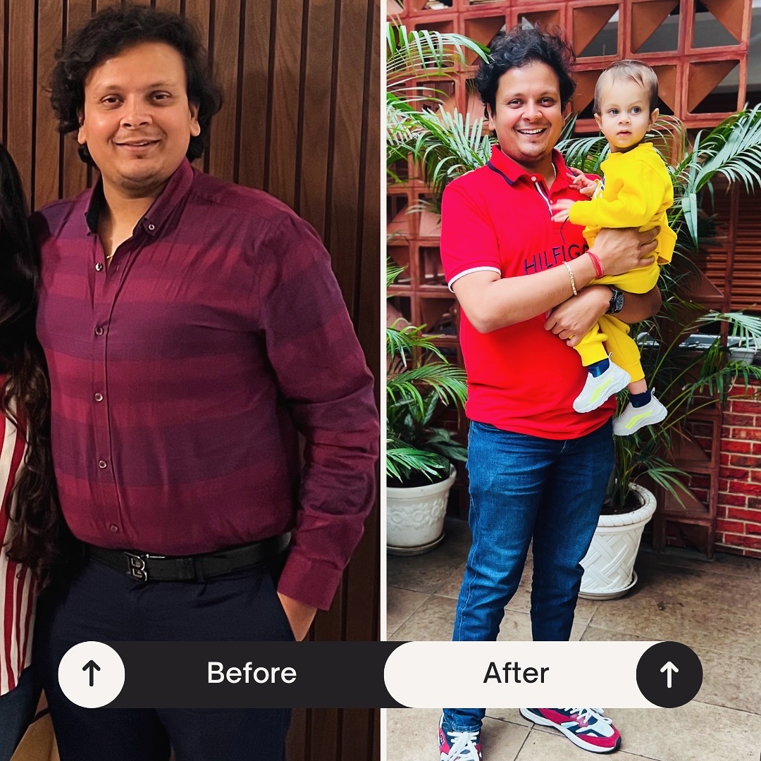 Client before and after — weight management